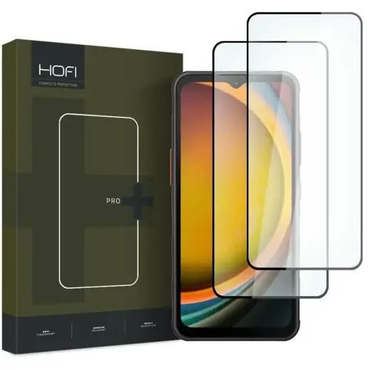 Hofi Pro+ karastatud klaas telefonile Samsung Galaxy Xcover 7, must (2 tk)