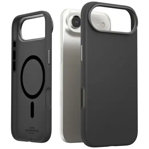 Araree Typo Skin M phone case with MagSafe support for iPhone 17 Air black