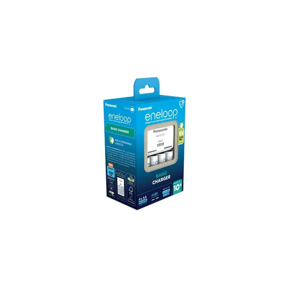 Panasonic charger Smartplus + 4x AA Eneloop  2000 mAh