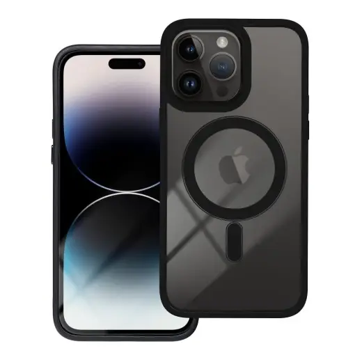 Color Edge Mag phone case with MagSafe support for iPhone 14 Pro Max black