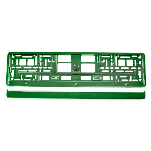 License Plate Frame - Green metalic
