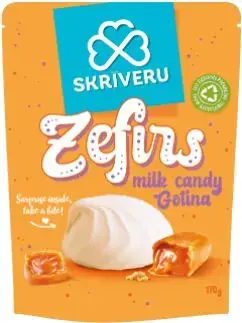 SKRĪVERU zefīrs ar gotiņas pildījumu 170g