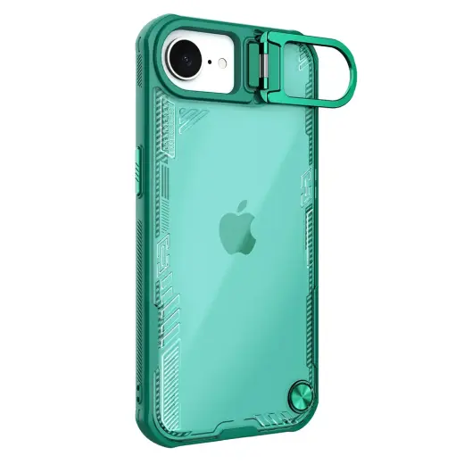 Nillkin Iceblade Prop чехол с подставкой и поддержкой MagSafe для телефона iPhone 16e зелёный