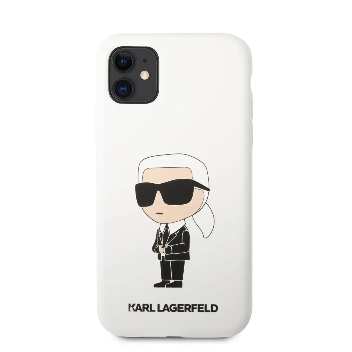 Karl Lagerfeld Liquid Silicone Ikonik NFT Case for iPhone 11 White