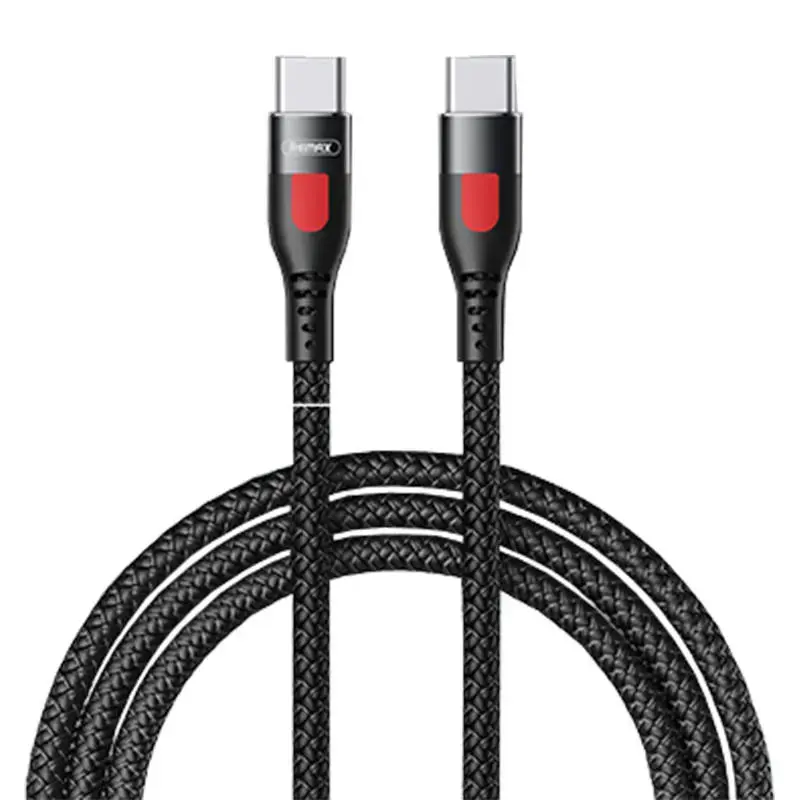 Remax LESU Series fast charging cable USB Type C - USB Type C PD 65W 1m black (RC-195C-C)
