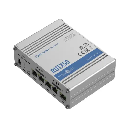 Teltonika RUTX50 | Rūpnieciskais maršrutētājs | 5G, Wi-Fi 5, Dual SIM, 5x RJ45 1000Mb|s
