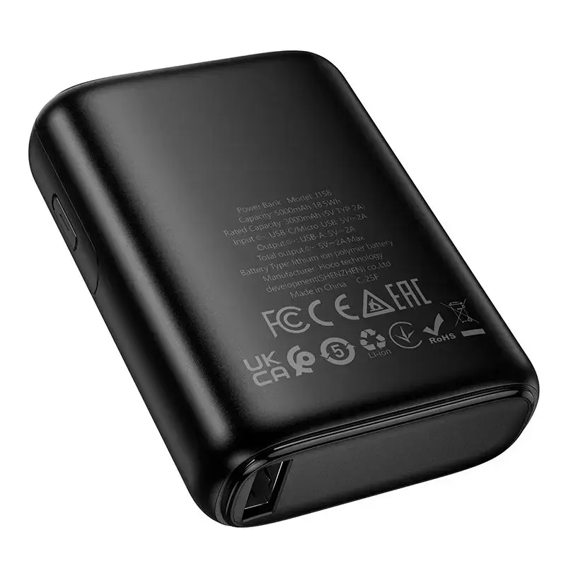 Hoco J158 Power Bank | 5,000 mAh | 10W | USB-A | black