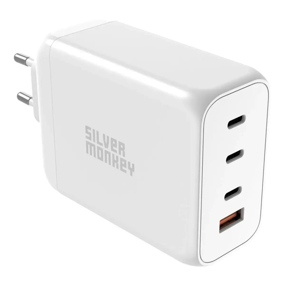 Silver Monkey SMA154 travel charger | 200W | GaN, PD, QC 3.0 | USB-C, USB-A | white