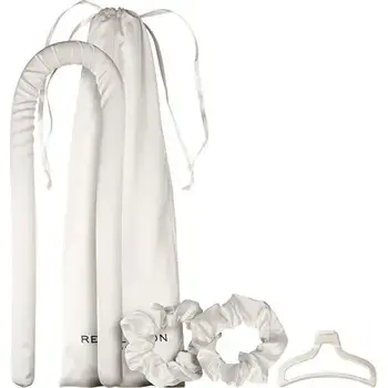 Makeup Revolution Curl Enhance Satin Curling Ribbon Ivory - Hair curling set