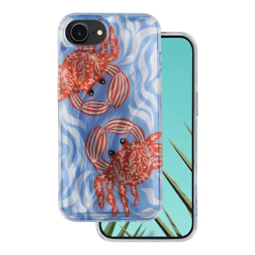 Ultra Trendy Summer telefono dėklas iPhone 16e | iPhone 17e daugiaspalvis (krabas) (crab)