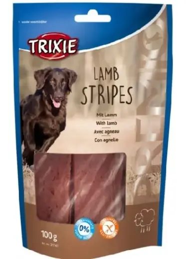 Gardums suņiem - Trixie Premio Lamb Stripes, 100g
