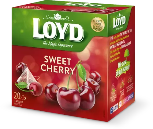 Augļu tēja LOYD Pyramids Sweet Cherry, 20x2g
