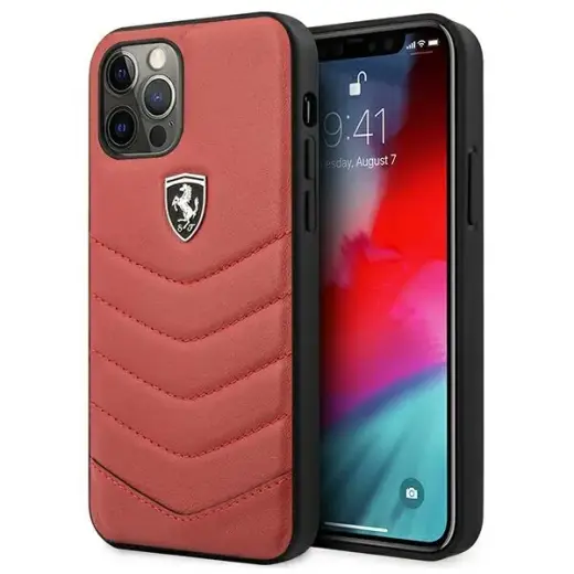 Ferrari FEHQUHCP12LRE iPhone 12 Pro Max 6,7" czerwony|red hardcase Off Track Quilted