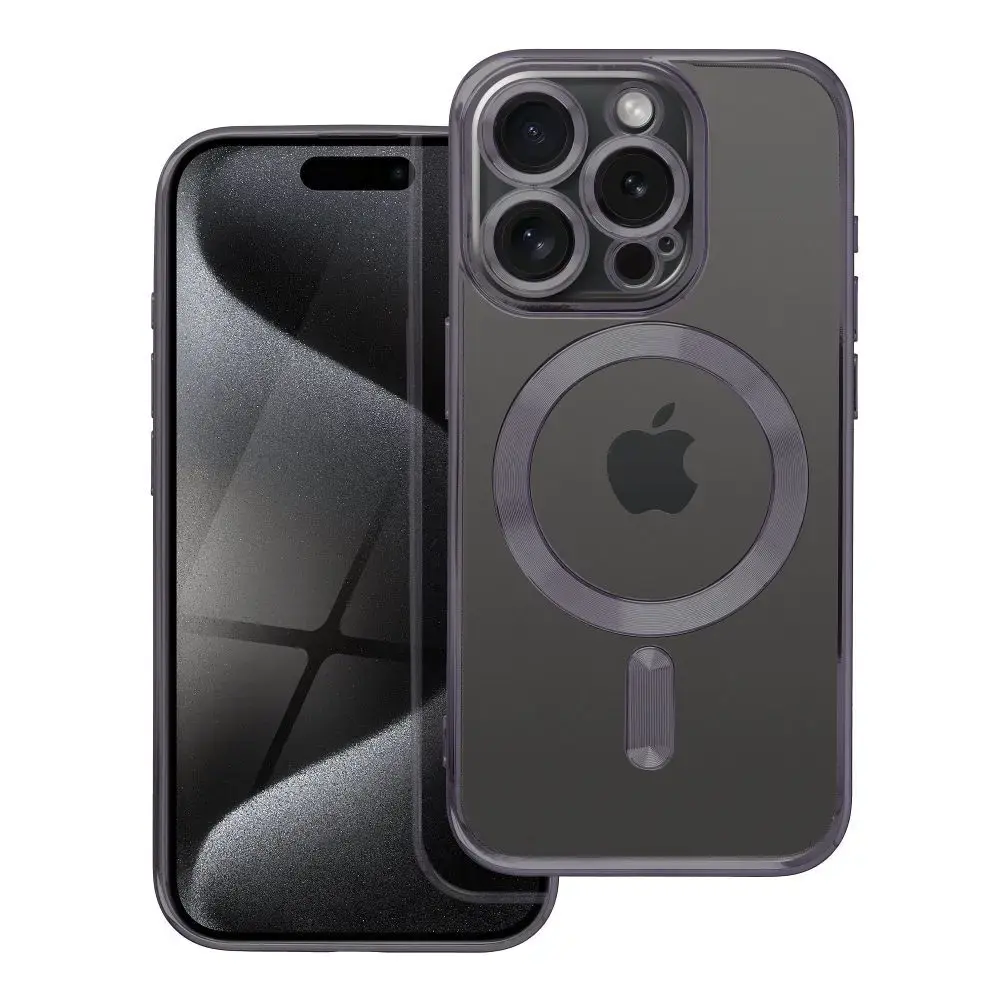 Electro Mag maciņš ar MagSafe atbalstu telefonam iPhone 15 Pro melns