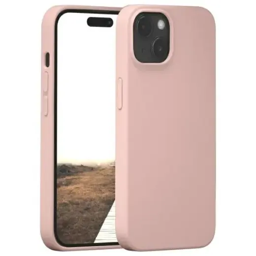 dbramante 1928 Monaco phone case with MagSafe support for iPhone 15 pink