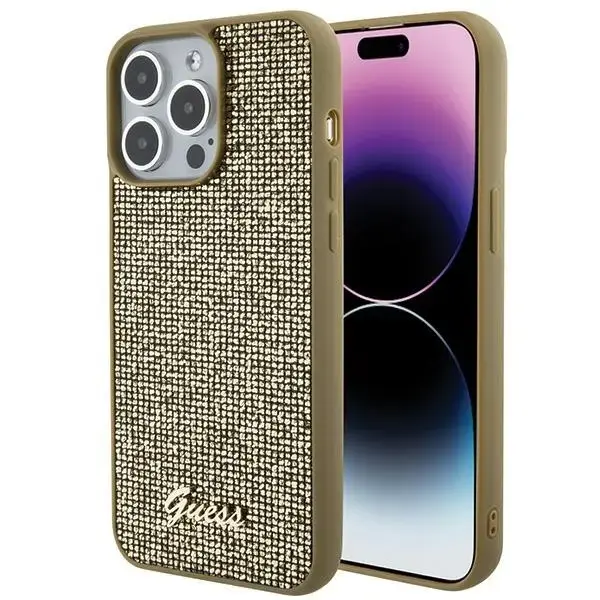 Guess GUHCP15XPMSDGSD iPhone 15 Pro Max 6.7" złoty|gold hardcase Disco Metal Script