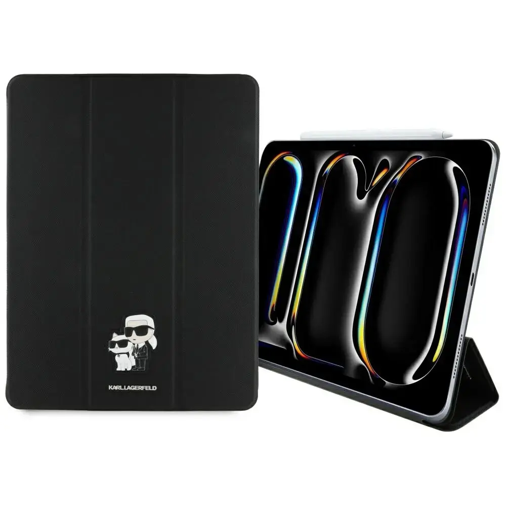 Karl Lagerfeld KLFC13PM24SAKCK iPad Pro   13" 2024 Book Cover czarny|black Saffiano Magnetic Karl &Choupette