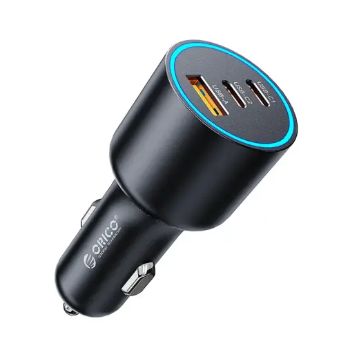 Orico HyperDrive auto lādētājs | 100W | USB-A, USB-C | melns