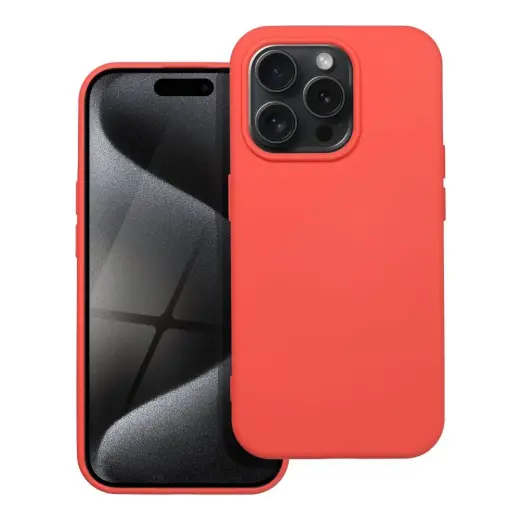 Silicone phone case for iPhone 15 Pro orange