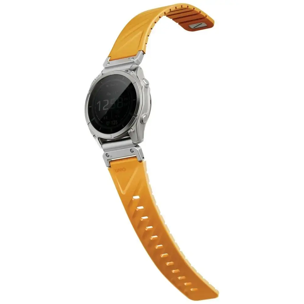 UNIQ Fluo x Smart-Fit viedpulksteņa siksniņa priekš Garmin (22 mm) | silikons | oranža