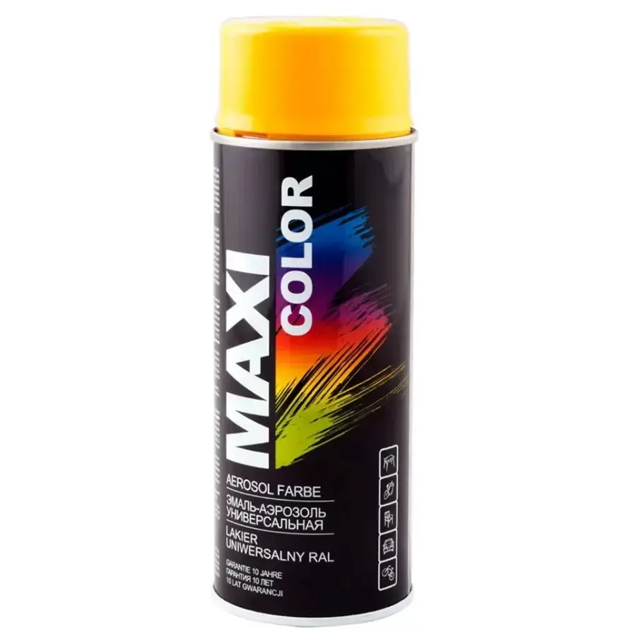 Spray paint Maxi Color RAL1021 400ml rapeseed yellow