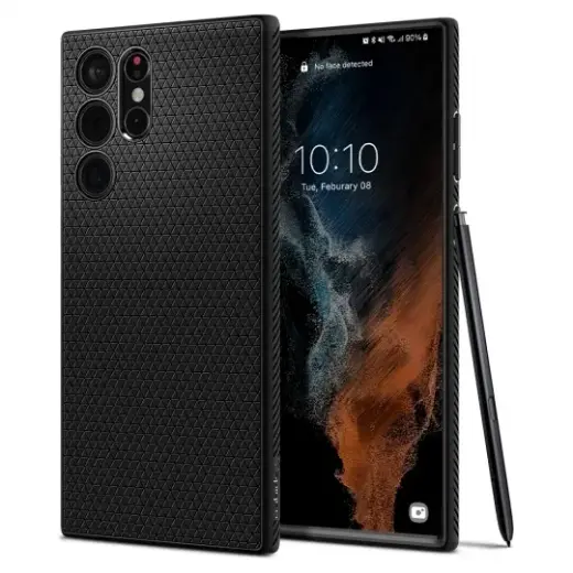 SPIGEN Liquid Air чехол для телефона Samsung Galaxy S22 Ultra (S908) чёрный