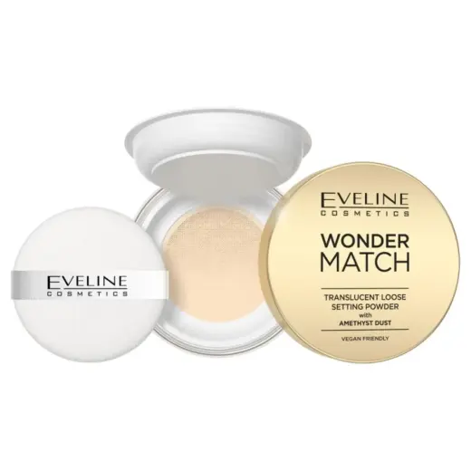 Eveline Cosmetics, Wonder Match, Loose Setting Powder, Translucent, 6 g