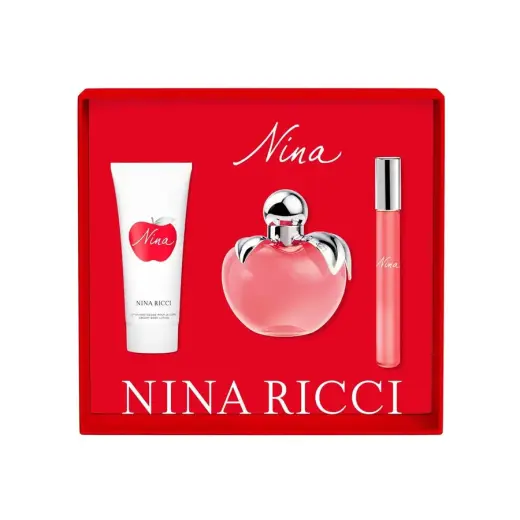 Set Nina Ricci: Nina, Eau De Toilette, For Women, 80 ml + Nina, Eau De Toilette, For Women, 10 ml + Nina, Body Lotion, Body, 75 ml