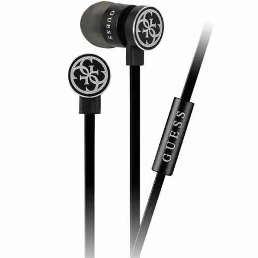 Guess słuchawki GUEPWIBK czarno-srebrny |black&silver 3,5mm