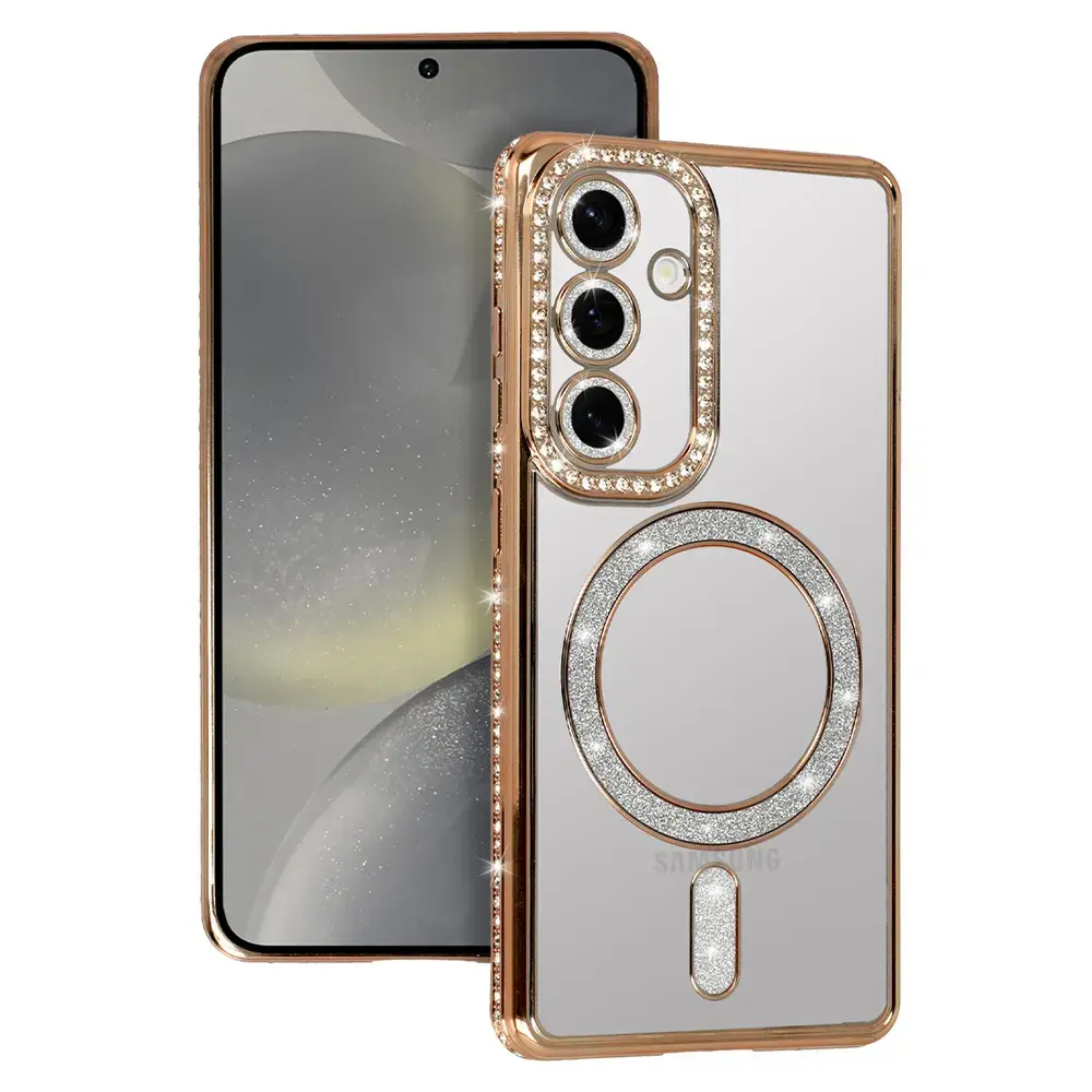 Bling Magsafe Case for Samsung Galaxy S25 FE gold