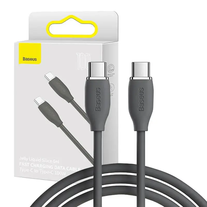 Baseus Jelly cable USB-C to USB-C, 100W, 2m (black)