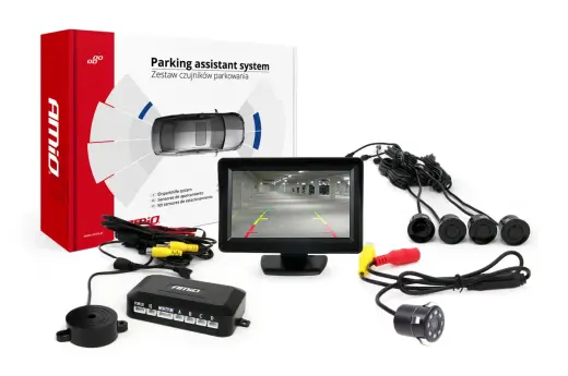 Parking assistant system TFT01 4,3" with HD-307-IR 4 sensors black