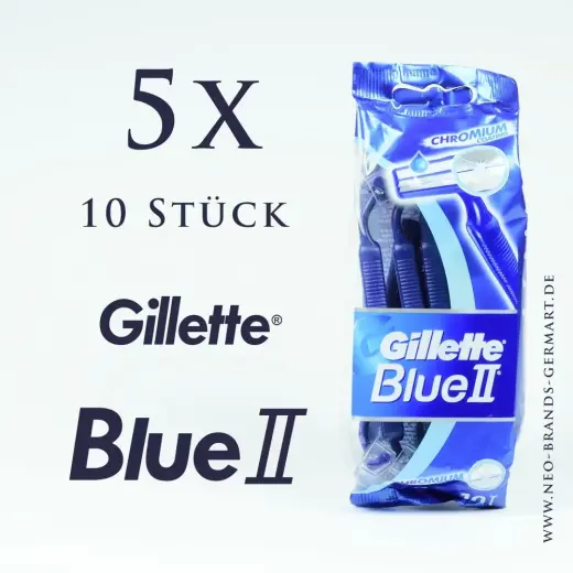 Gillette Blue II vienreizlietojamie skuvekļi (10 gab.)