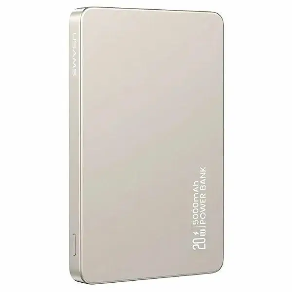 USAMS CY Series 5KCD23102 (US-CD231) ārējais akumulators (powerbank) | 5000 mAh | 20W | titāna krāsā