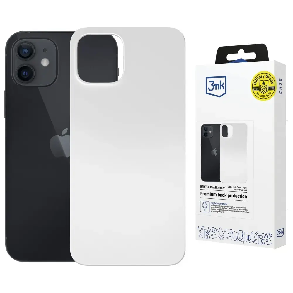 3MK Hardy MagSilicone Case for Apple iPhone 12 White