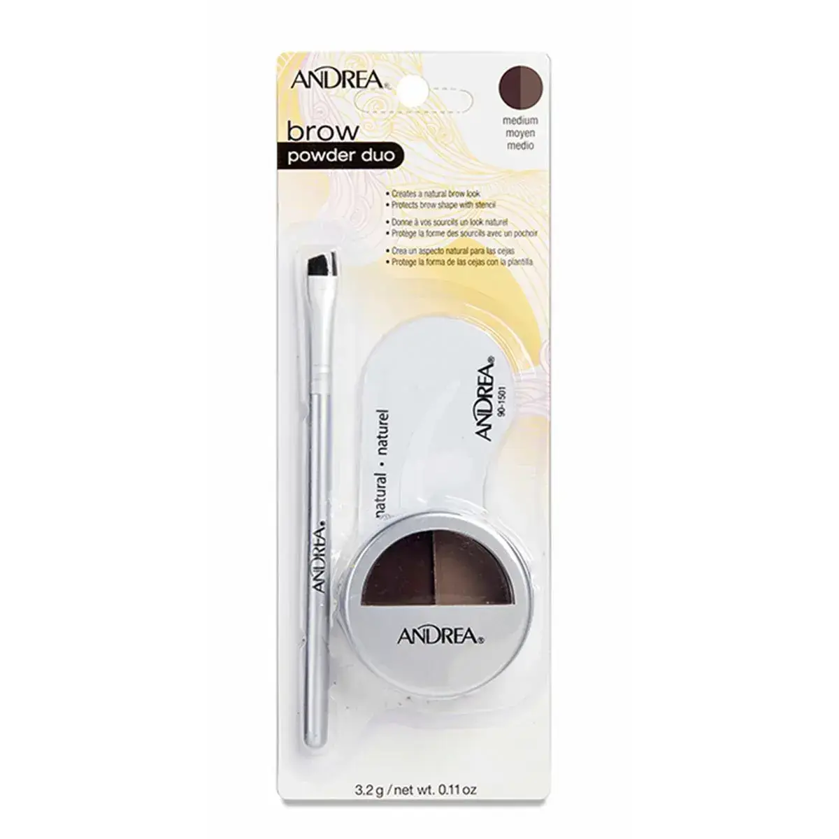EUROSTIL Andrea Eyebrows Powder Duo Medium Brown 1pc