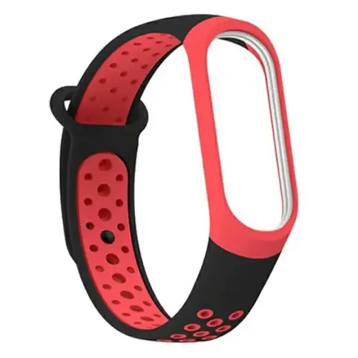 Beline pasek Mi Band 3|4 design czarny-czerwony|black-red