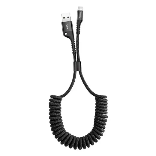 Baseus Fish Eye Spring data transfer and charging cable | USB-A to Lightning | 10W | 1m | black