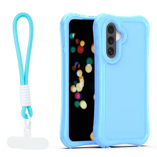 Safepop telefono dėklas su dirželiu Samsung Galaxy A36 5G (A366) | A56 (A566) | A37 (A376) mėlynas