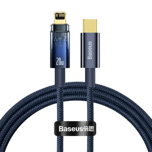 Baseus CATS000003 datu pārraides un uzlādes vads | USB-C uz Lightning | 20W | 1m | zils
