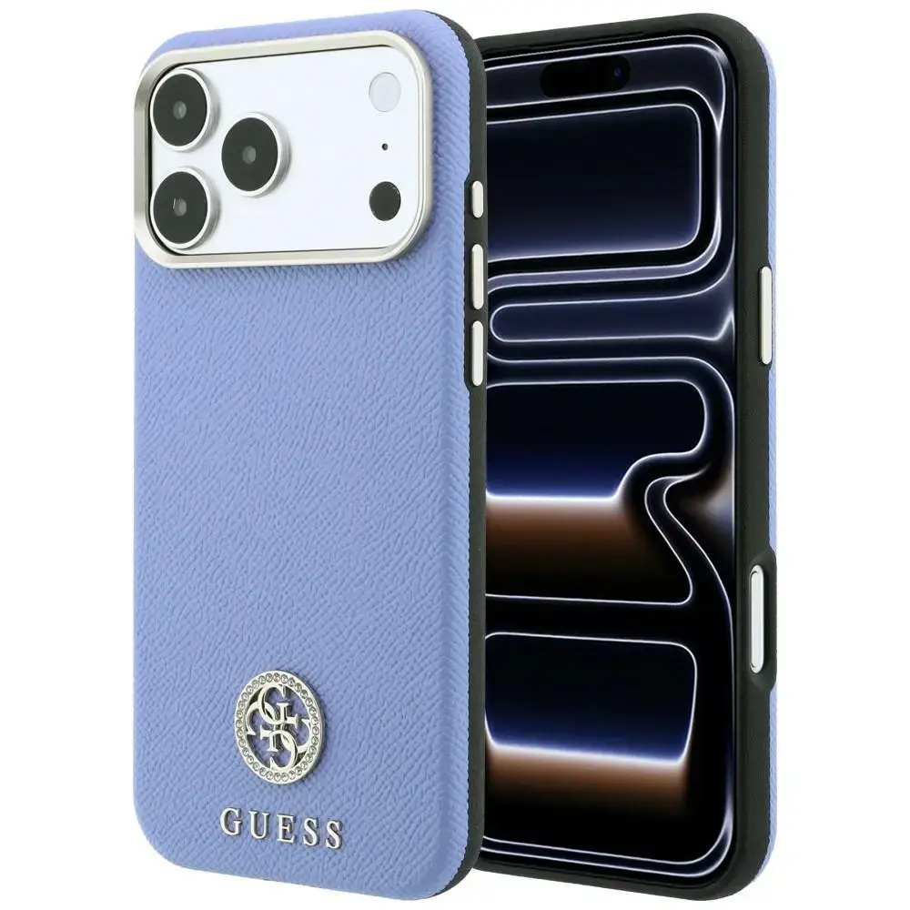 GUESS Grained Round Strass Logo MagSafe