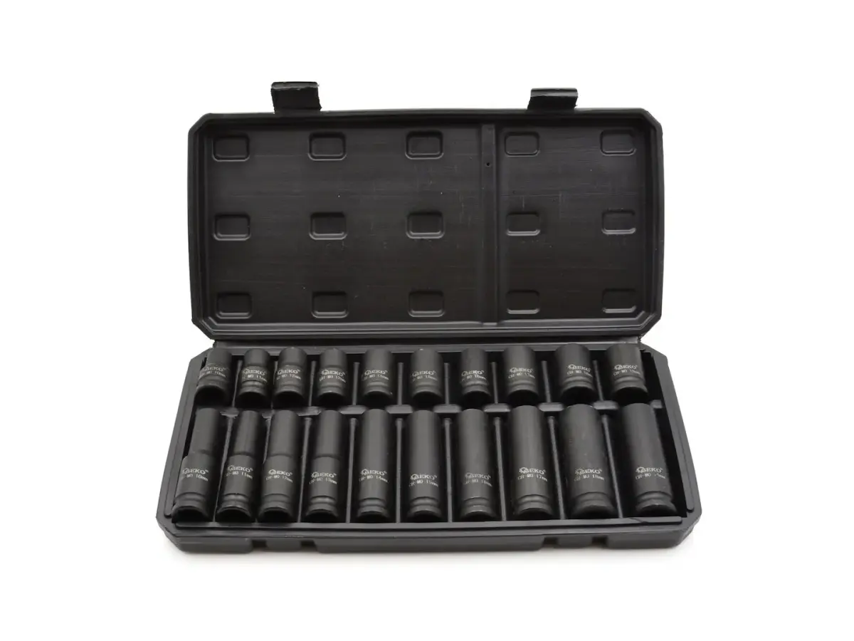 Impact Sockets 1/2" 10-19mm, Long and Short Set