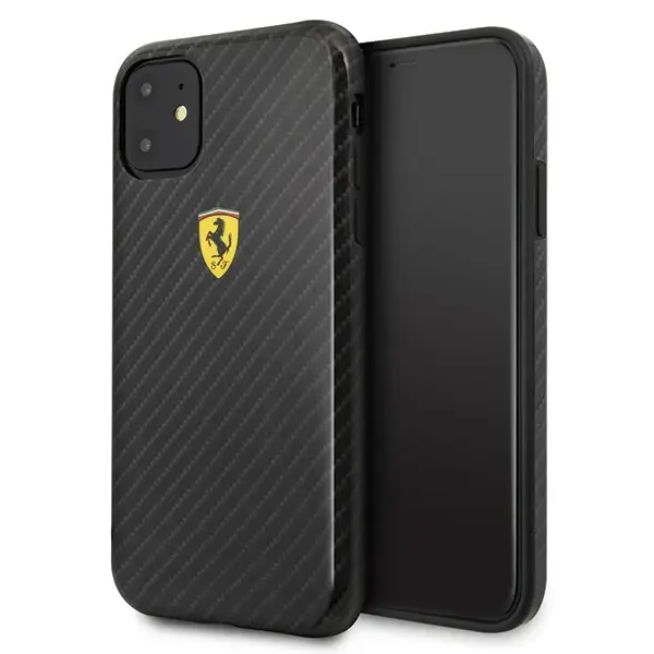 Ferrari Hardcase FESPCHCN61CBBK Protect Silicone Case For Apple iPhone 11 Black