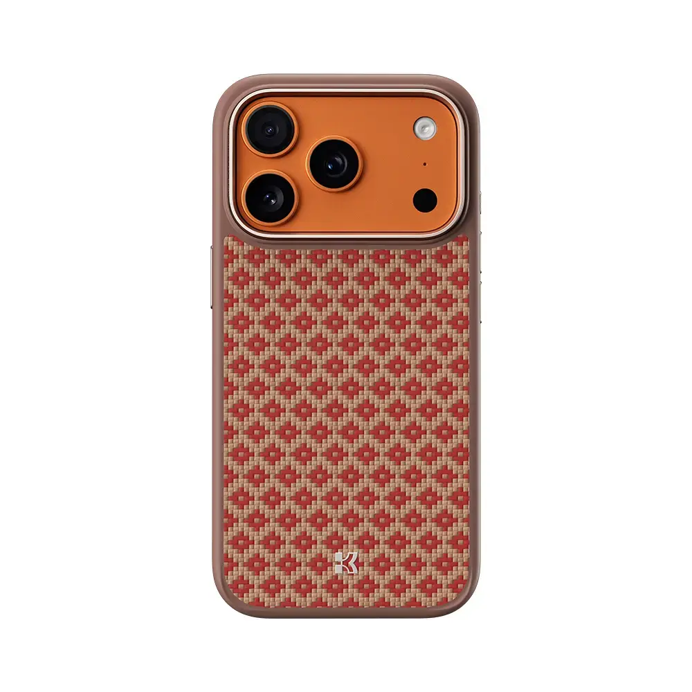 Benks Magnetic Armor Pro Armor Grid maciņš ar MagSafe atbalstu telefonam iPhone 17 Pro oranžs