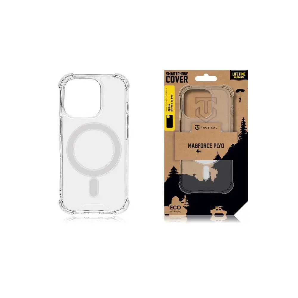Tactical MagForce Plyo Cover for Apple iPhone 16 Pro Transparent