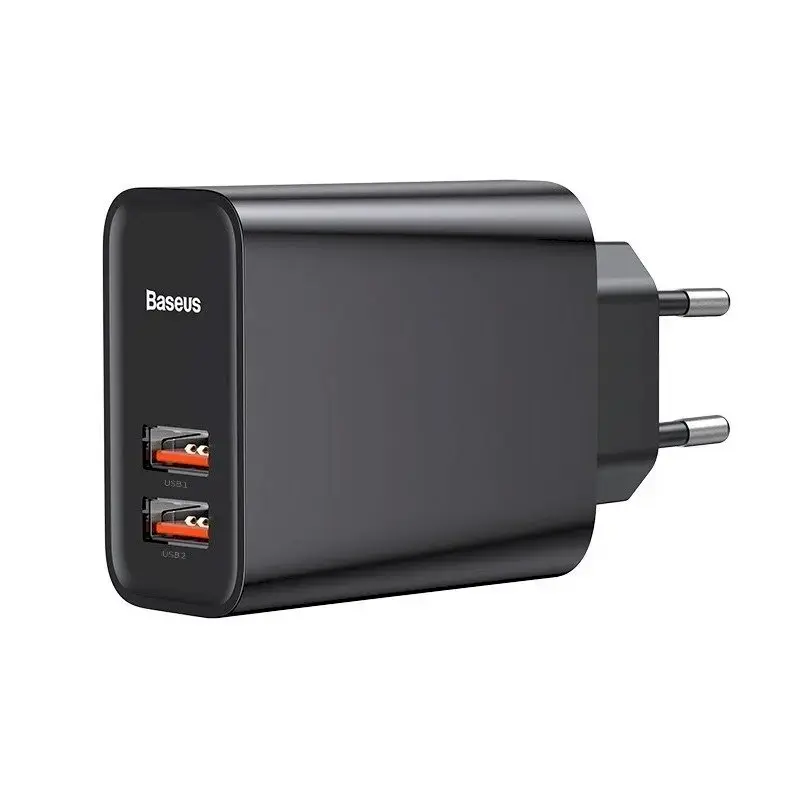 Baseus Quick Wall Charger 2x USB QC 3.0 30W black