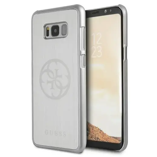 Guess GUHCS8LMERLSI S8 Plus G955 silver |srebrny hardcase Korry Aluminium Plate