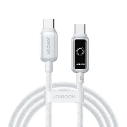 Joyroom S-A55 StarFlight datu pārraides un uzlādes vads | USB-C uz USB-C | 100W | 1.2m | balts