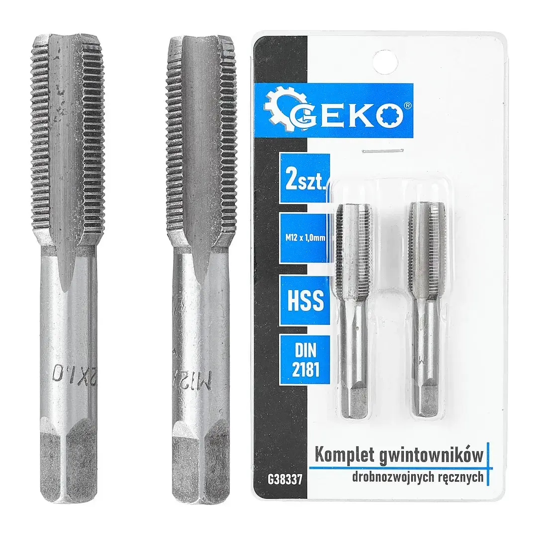 Fine thread taps (2pcs set) M12x1.0mm