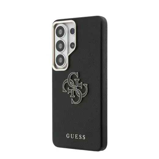 Guess PU 4G Resin Metal Logo чехол для телефона Samsung Galaxy S26 Ultra (S948) чёрный